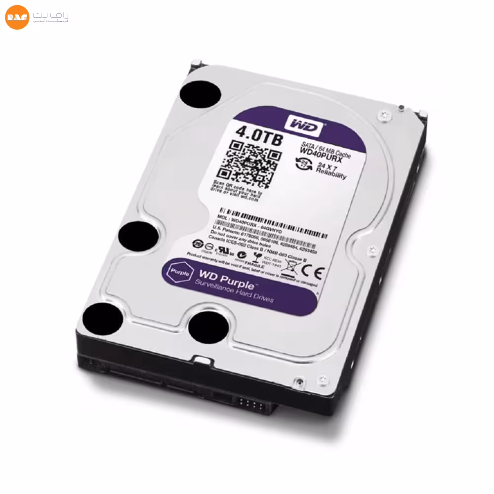هارددیسک اینترنال وسترن دیجیتال بنفش مدل Purple WD121PURX ظرفیت 12 ترابایت