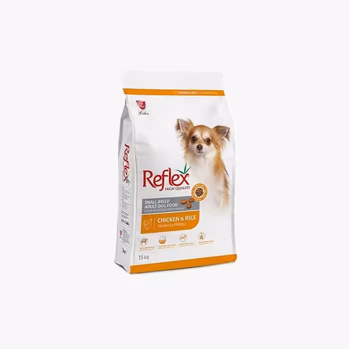 غذای خشک سگ رفلکس (Reflex) نژاد کوچک اسمال برید طعم مرغ و برنج 3 کیلو گرم