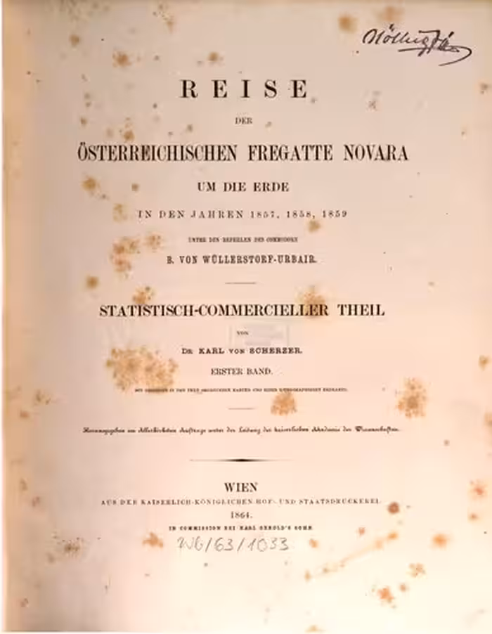 خرید و دانلود نسخه کامل کتاب Reise der österreichischen Fregatte Novara um die Erde, in den Jahren 1857, 1858, 1859 unter den Befehlen des Commodore B. von Wüllerstorf-Urbair / Statistisch-kommerzieller Teil