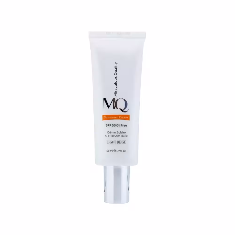 کرم ضد آفتاب نرمال بژ روشن ام کیو SPF50 - فروشگاه میرکمالی