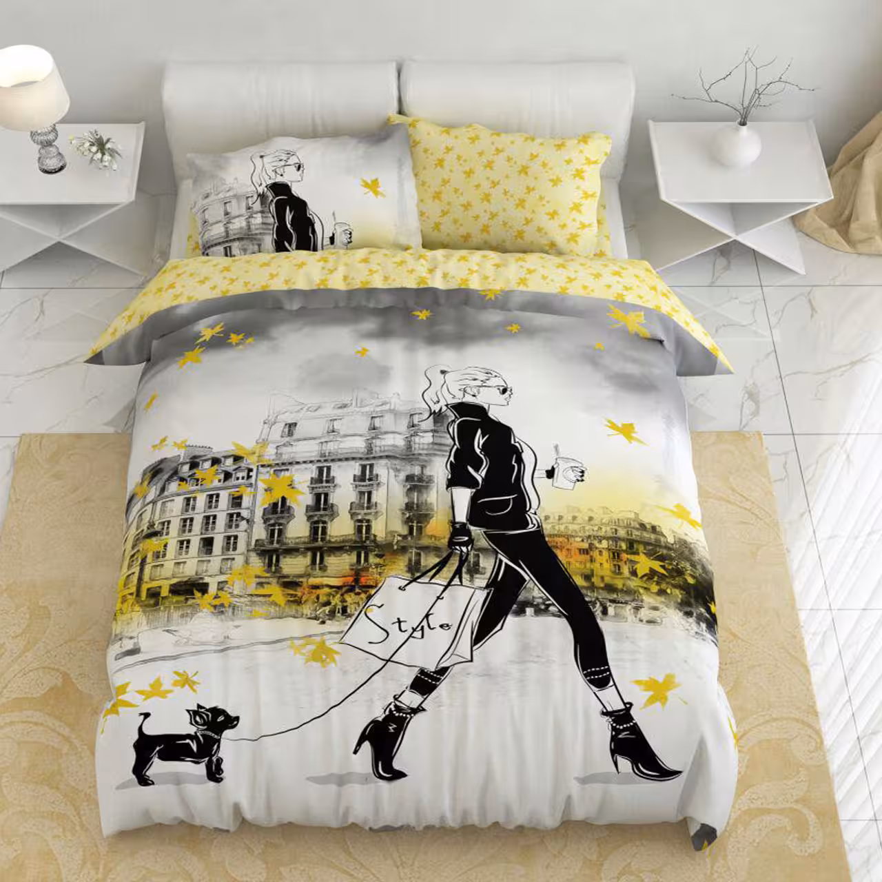 سرویس لحاف روتختی ترکسان یک نفره 4 تیکه کد D91