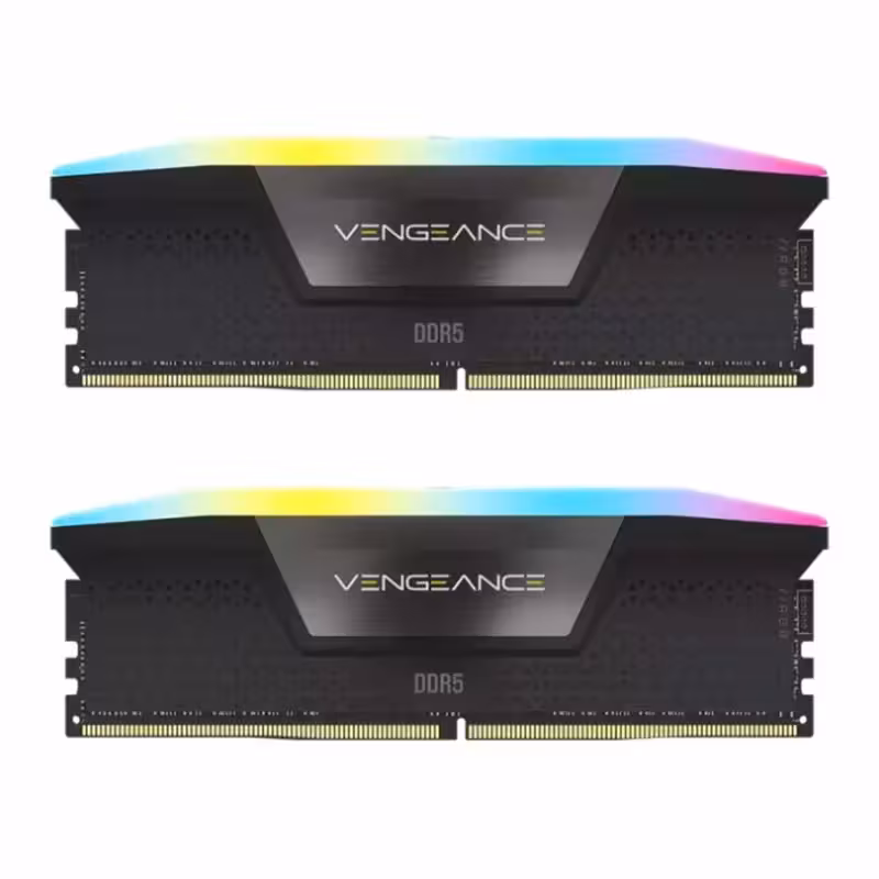 رم کامپیوتر DDR5 دو کاناله 6000 مگاهرتز کورسیر مدل VENGEANCE RGB ظرفیت 48 گیگابایت CL36