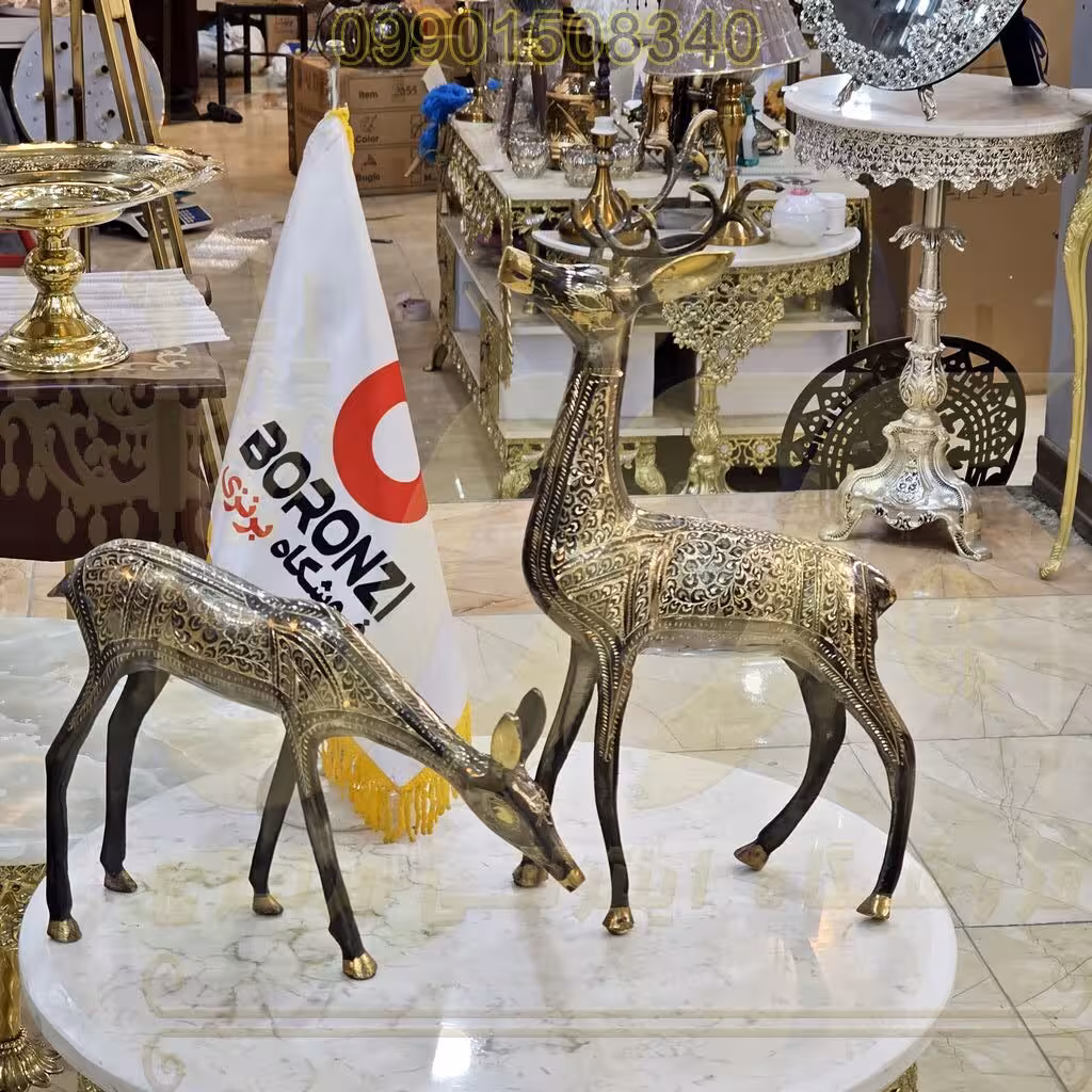 آهو جفتي برنز قلمزني 30