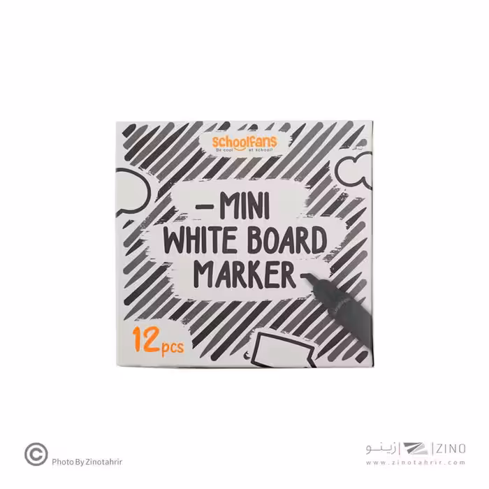 ماژیک وایت برد مینی گرد مشکی اسکول فنز کد922207-2