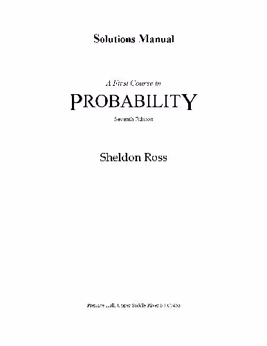 خرید و دانلود نسخه کامل کتاب A First Course In Probability (Solution Manual)