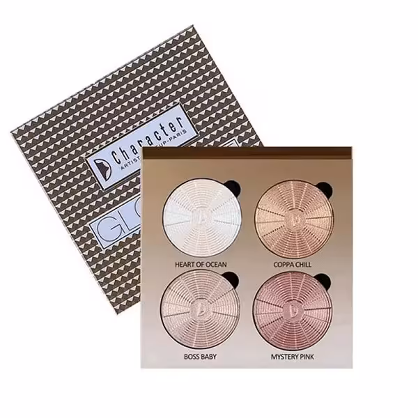 پالت هایلایتر 4 رنگ کارکتر GK001 Glow Kit
