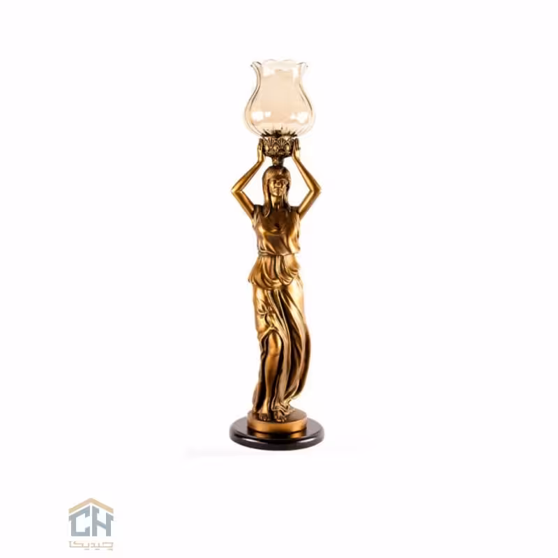 مجسمه شمعدان گلدکیش طرح برنز مدل 4661L
