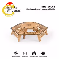میز چوبی شش ضلعی چند لایه نیچرهایک NH21JU004 - کمپ آراس