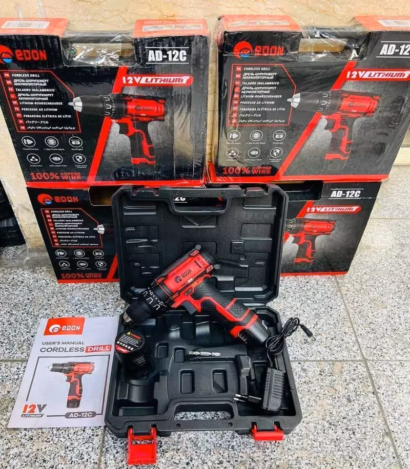 دریل شارژی پیچ گوشتی شارژی 12C ادون edon مدل12C