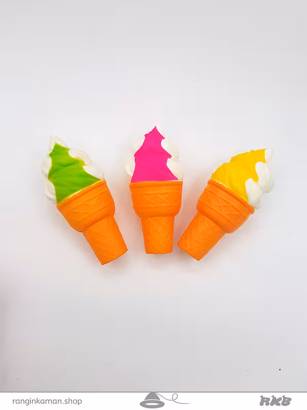 اسکویشی بستنی قیفی دو رنگ Two-color funnel ice cream squishy