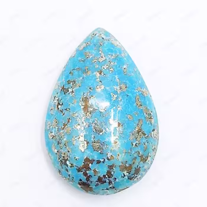 نگین فیروزه اشکی کرمان پیریت دار کد 08