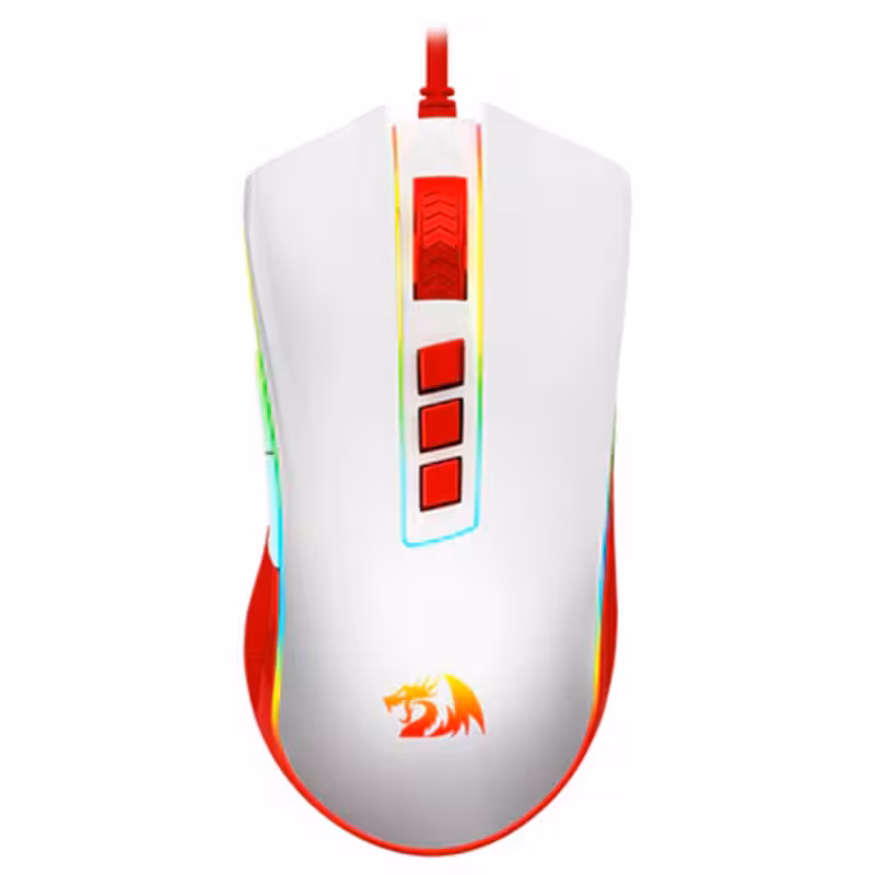 موس REDRAGON مدل COBRA M711C سفید-قرمز