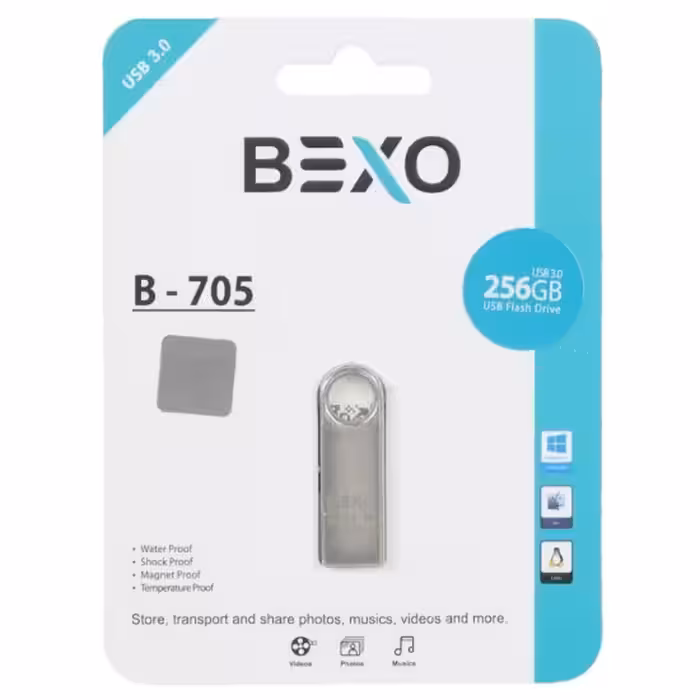 فلش مموری بکسو مدل B-705 USB3.0 ظرفیت 256 گیگابایت