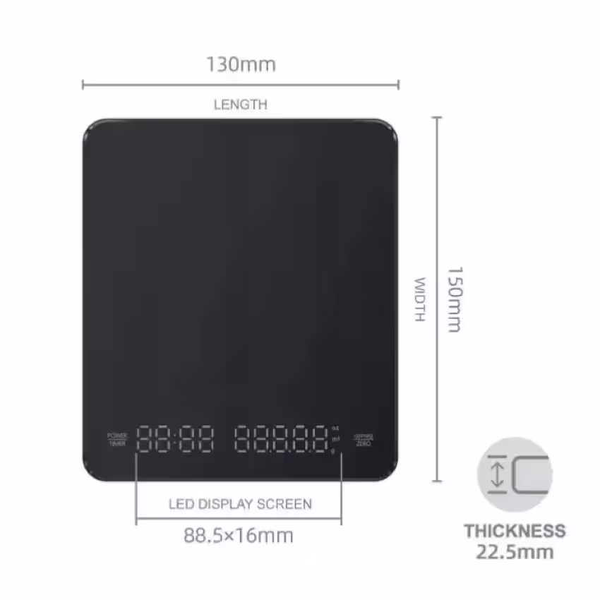 ترازوی آشپزخانه مدل تایمردار قهوه کد 3KG-0,1G CK2150
