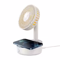 پنکه و شارژر وایرلس بیسوس Baseus Hermit Wireless Charger BS-W513 WXYZ-B02 توان 10 وات دارای استند