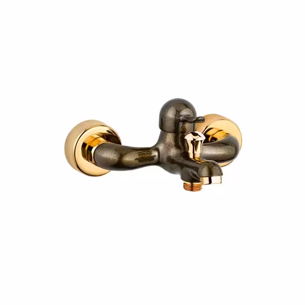 شیر حمام کاویان مدل تیدا زیتونی طلایی