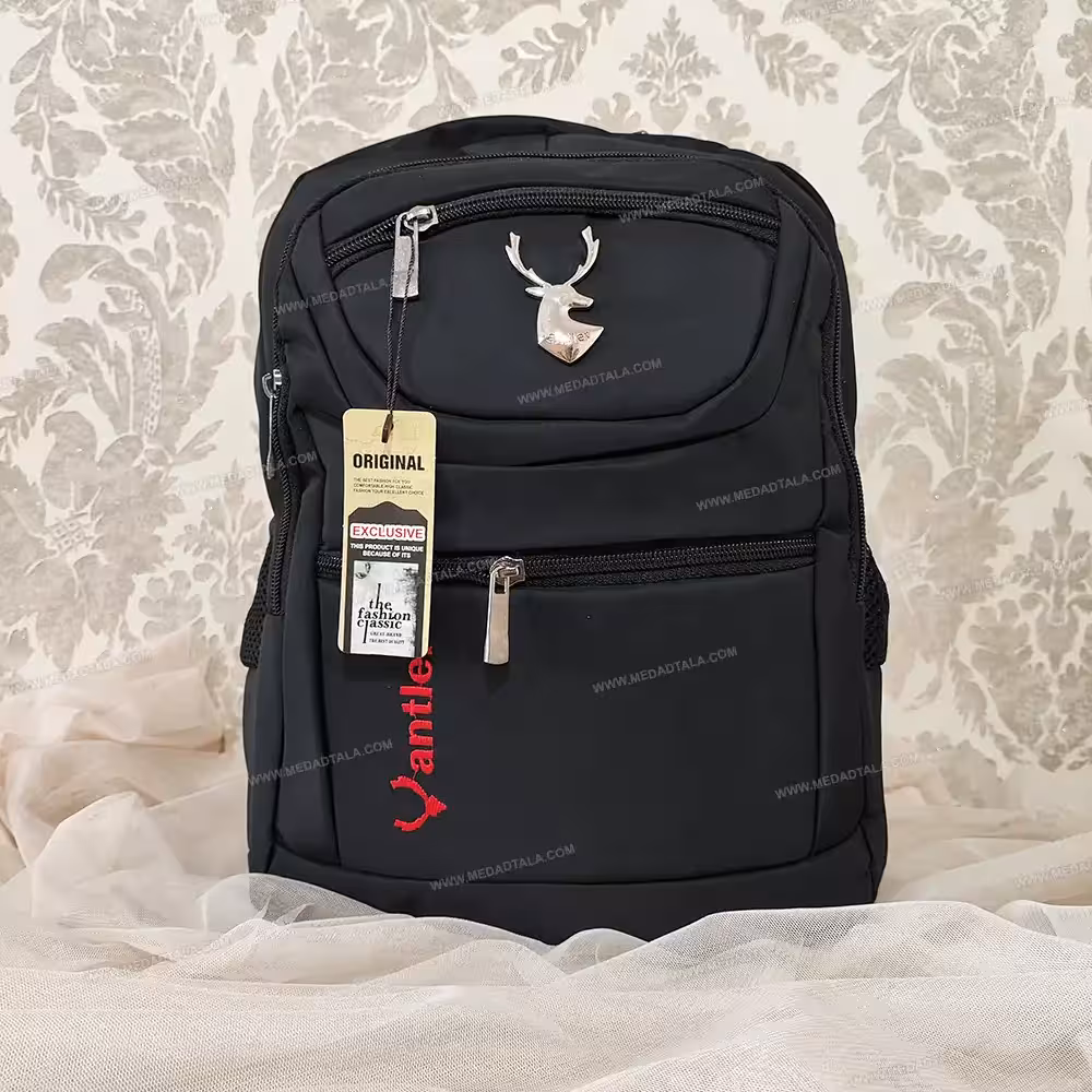 کوله مشکی گلدوزی چپ Antler