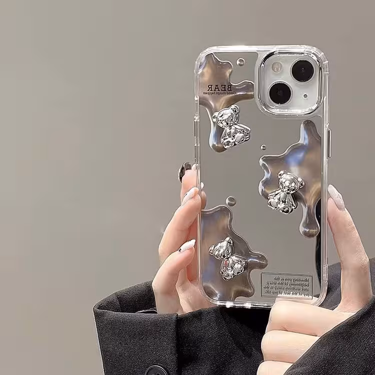 قاب خرس برنزی آینه ای