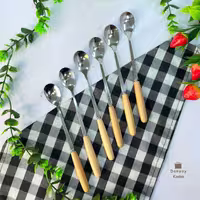 قاشق شربت دسته چوبی