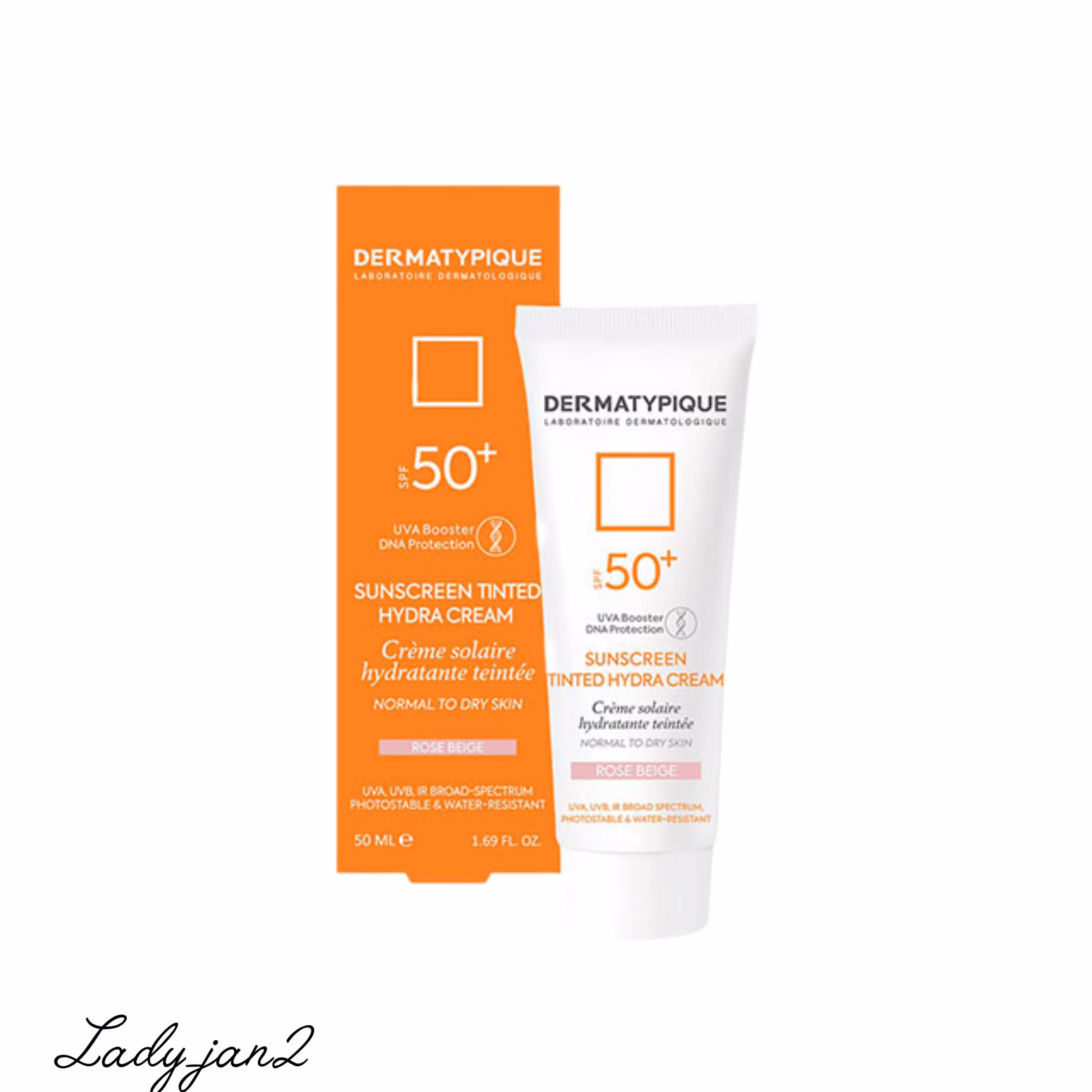 ضد آفتاب هیدرا درماتیپیک مناسب پوست خشک و نرمال رنگ رز بژ  SPF50 حجم 50 میل