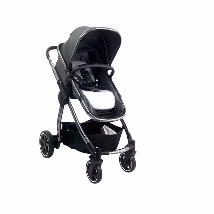 سرویس کالسکه دو‌تکه ببکو Bebeko طوسی مدل Diamond