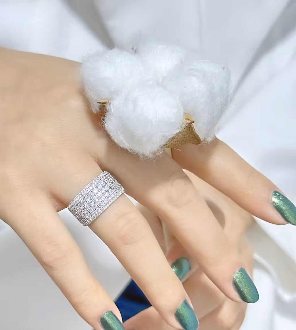 انگشتر جواهری نقره زنانه کد 10346