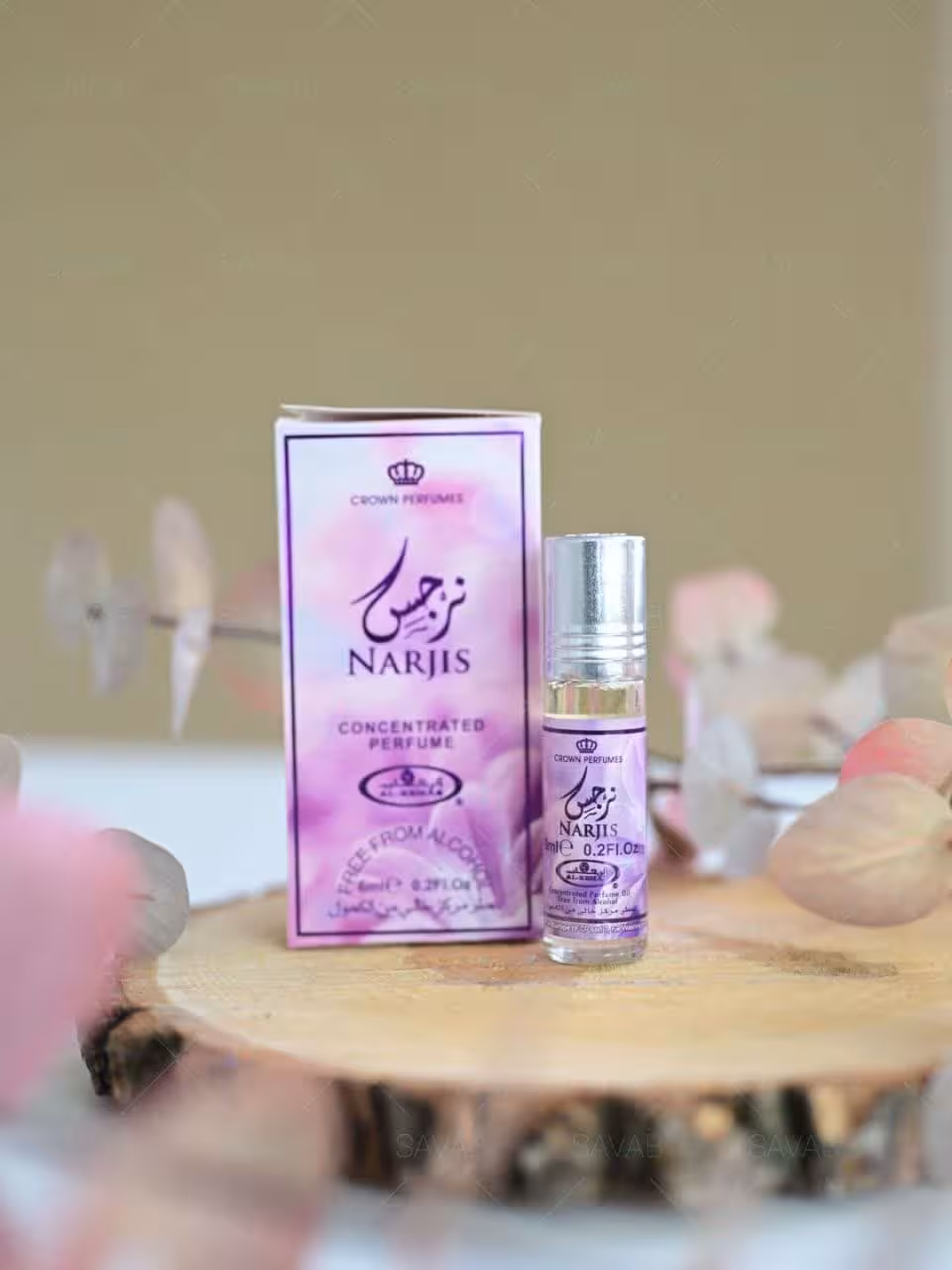 عطر گل نرگس  برند الرحاب حجم 6میل ساخت کشور امارات