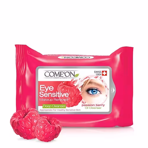 دستمال مرطوب پاک کننده آرایش چشم کامان مناسب چشم های حساس تعداد 10 برگ