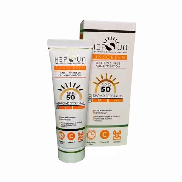 ضد آفتاب ضد لک و ضد چروک فیوژن واتر هپسان SPF50
