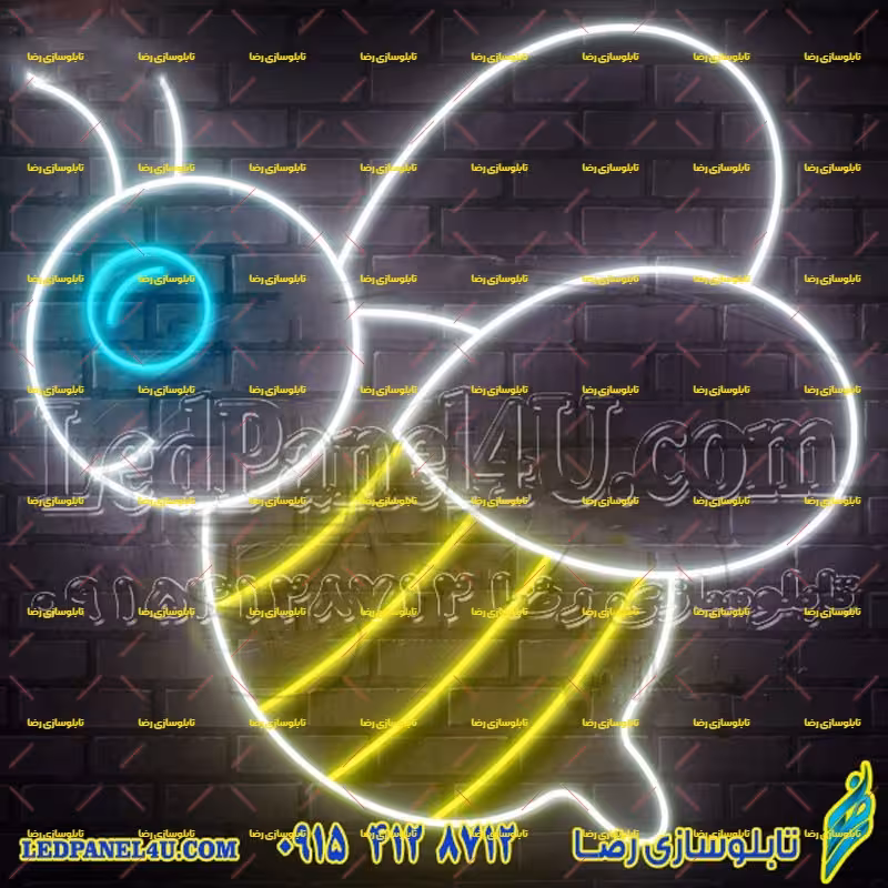 تابلو نئون فلکسی زنبور کد 17007