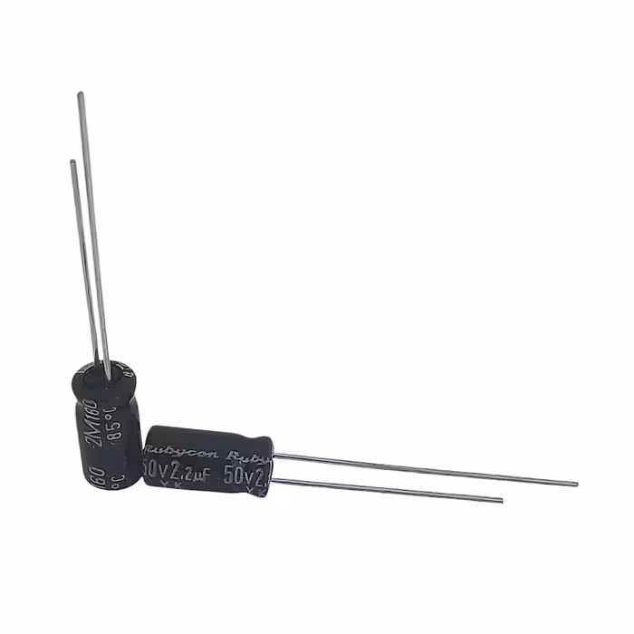 خازن الکترولیت 2.2 میکرو فاراد 50 ولت Rubycon