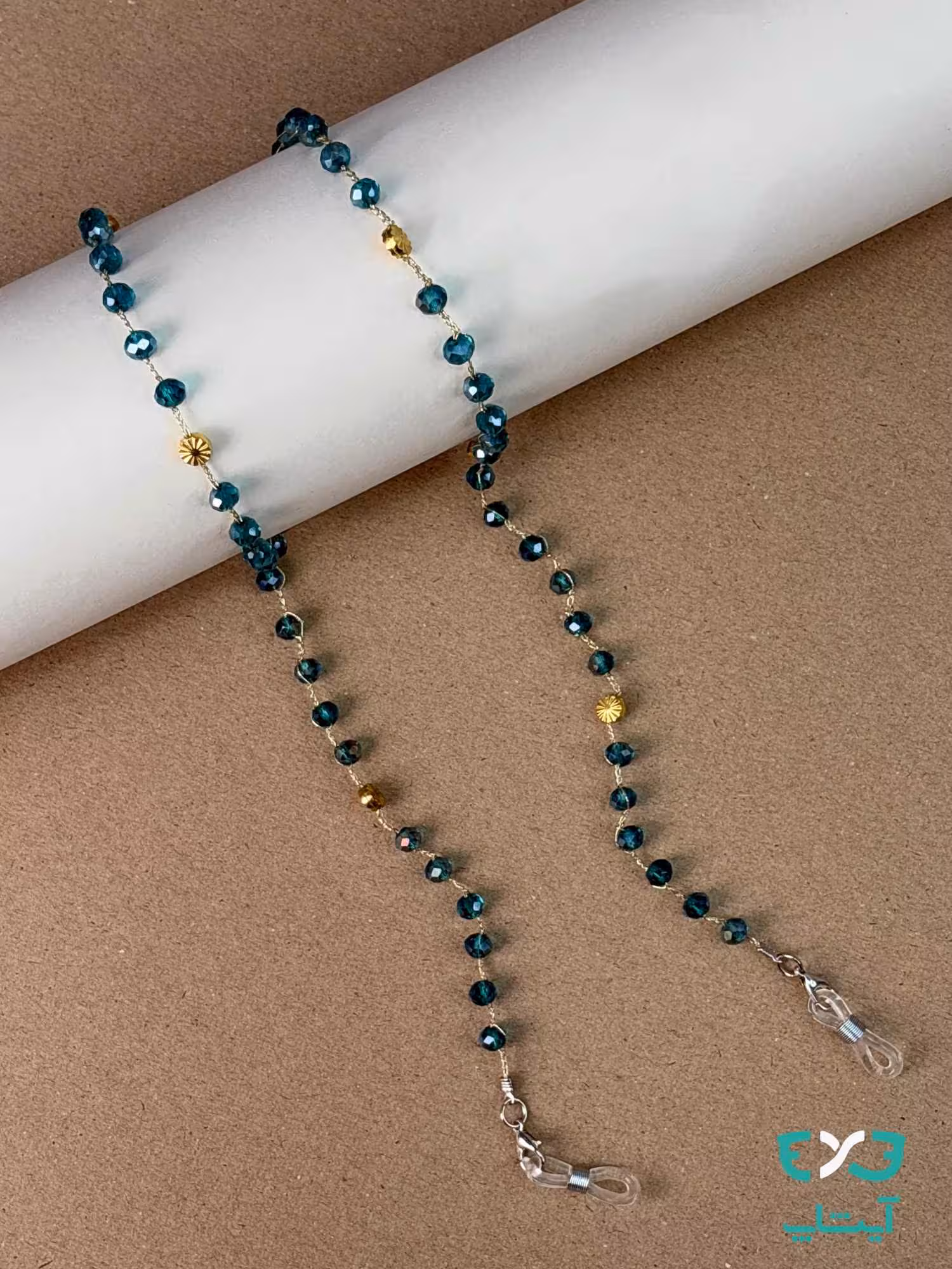 بند عینک مهره ای ابی فیروزه ای