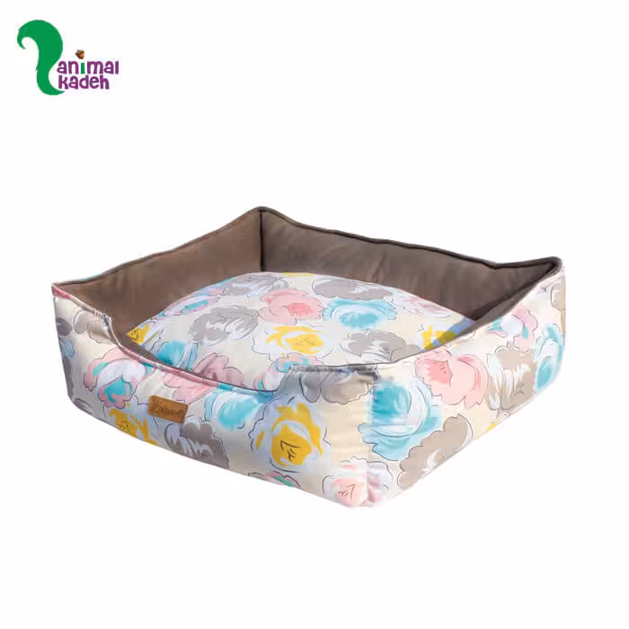 تشک و جای خواب سگ و گربه مدل کژوال طرح گلدار (20*42*57)