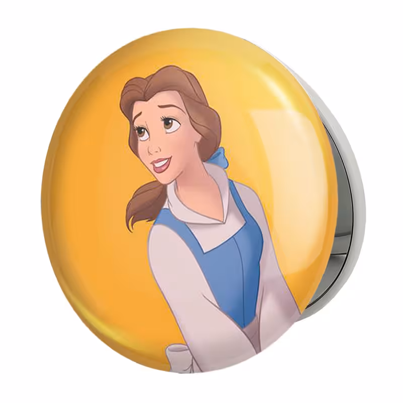 آینه جیبی خندالو طرح انیمیشن دیو  و دلبر Beauty And The Beast مدل تاشو کد 1789