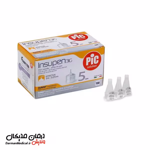 سوزن قلم انسولین پیک سلوشن 5 میلی متر بسته 100 عددی