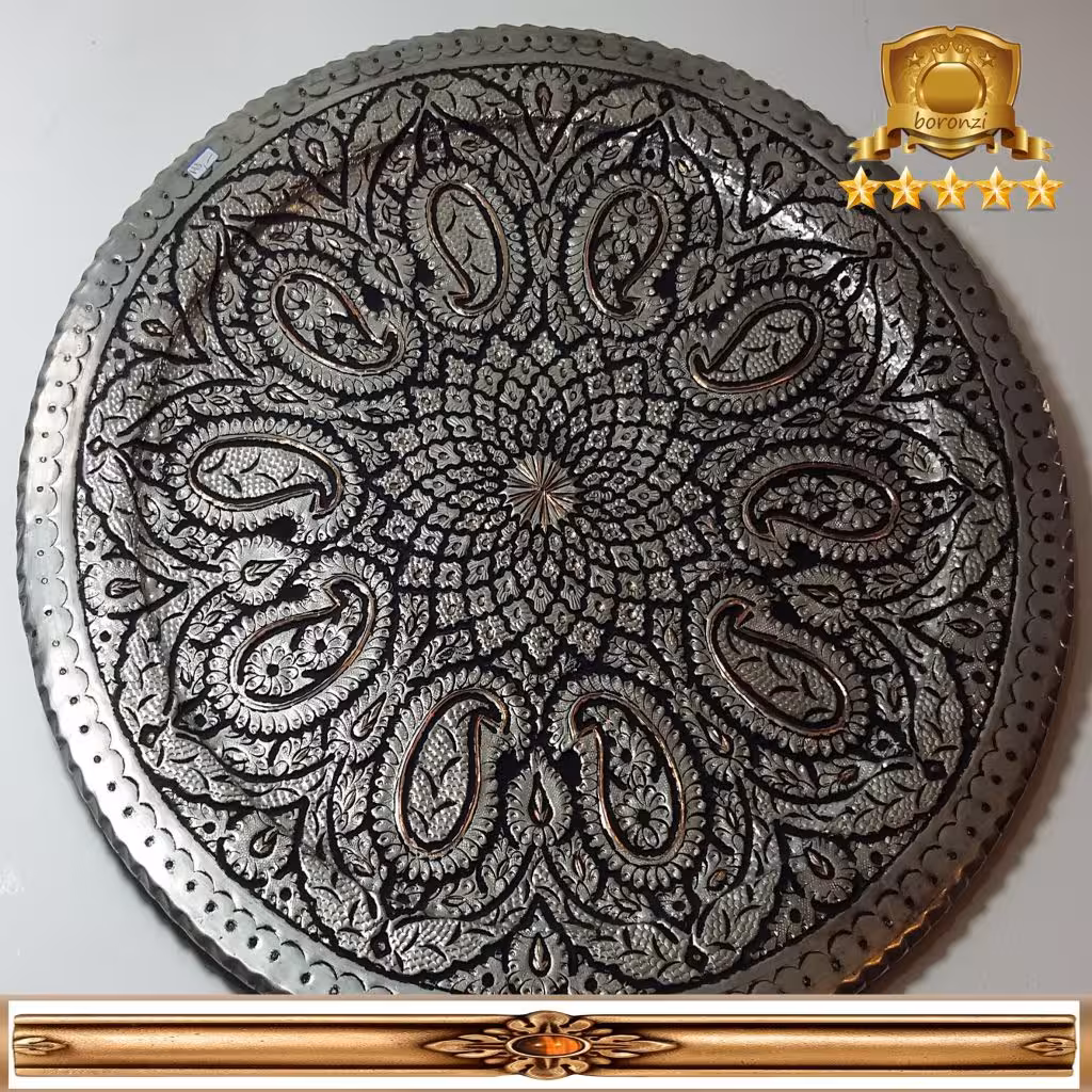بشقاب مسی قلم زنی کار دست اصفهان کد 305