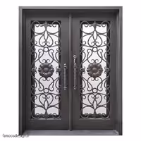 در ورودی لابی دو لنگه فرفورژه فلزی کد 1134