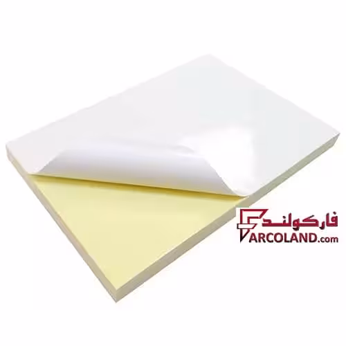 کاغذ پشت چسب دار سایز A4 مدل براق بسته 100 عددی
