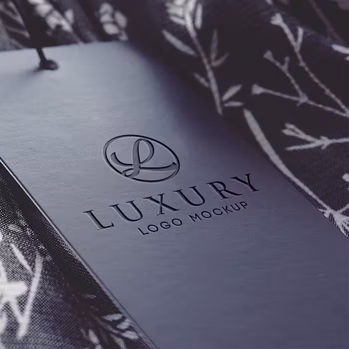 دانلود موکاپ لوگو لاکچری تیره 0115