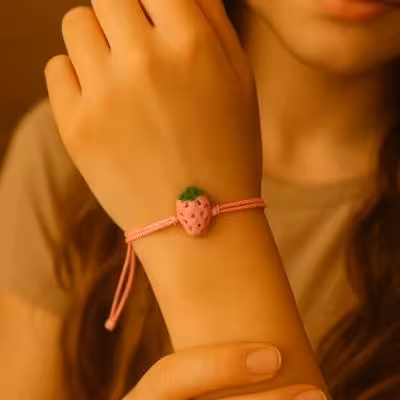 دستبند دستساز توت فرنگی