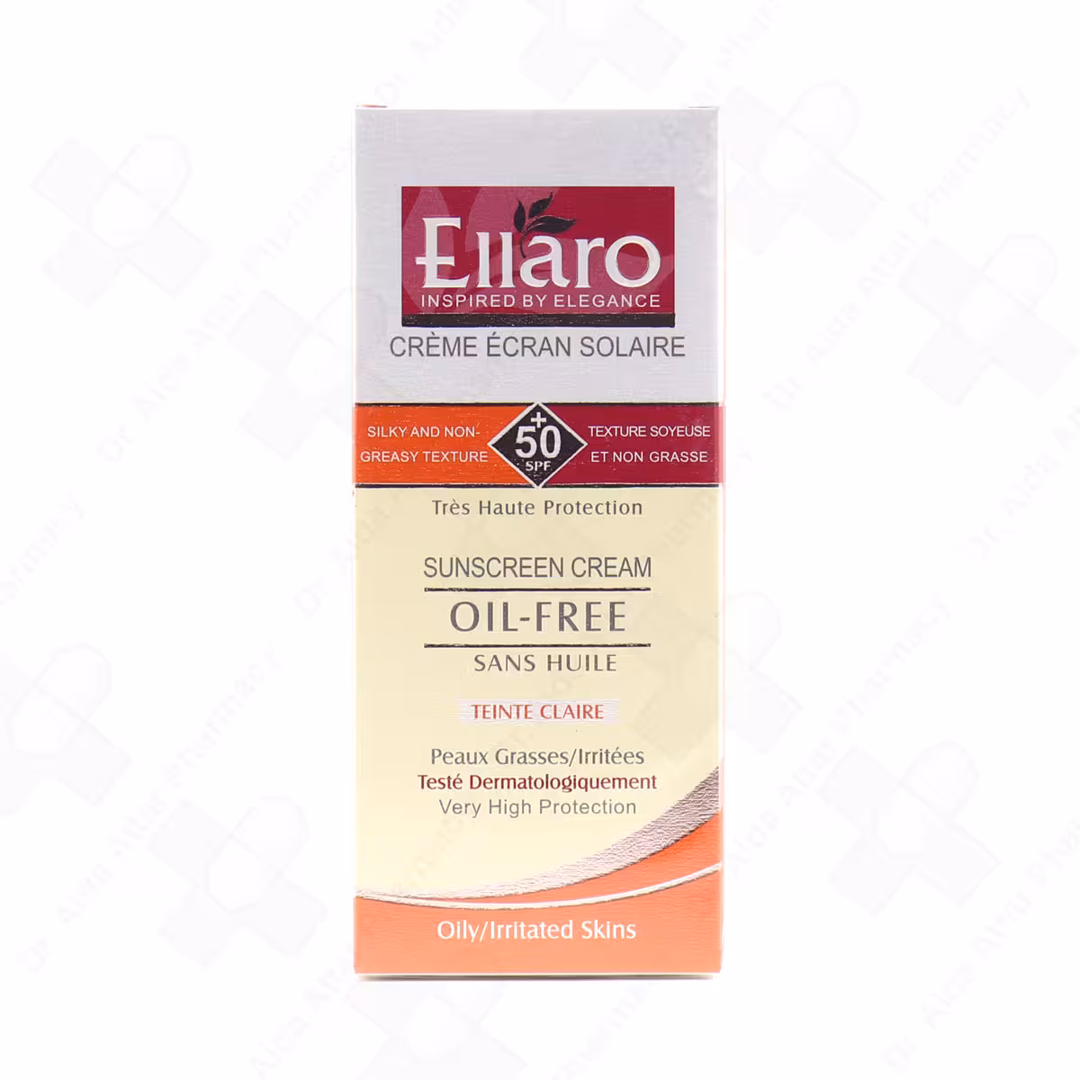 کرم ضد آفتاب فاقد چربی (بژ روشن) الارو SPF50 مناسب پوست چرب و جوش دار 40 میلی لیتر