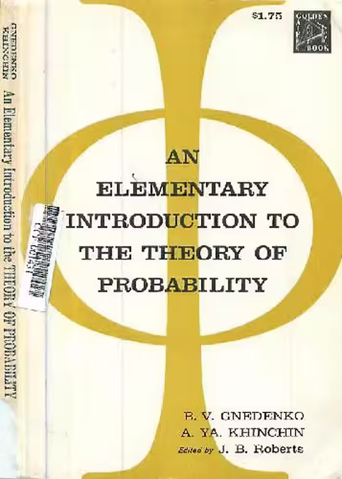 خرید و دانلود نسخه کامل کتاب Elementary Introduction to the Theory of Probability.