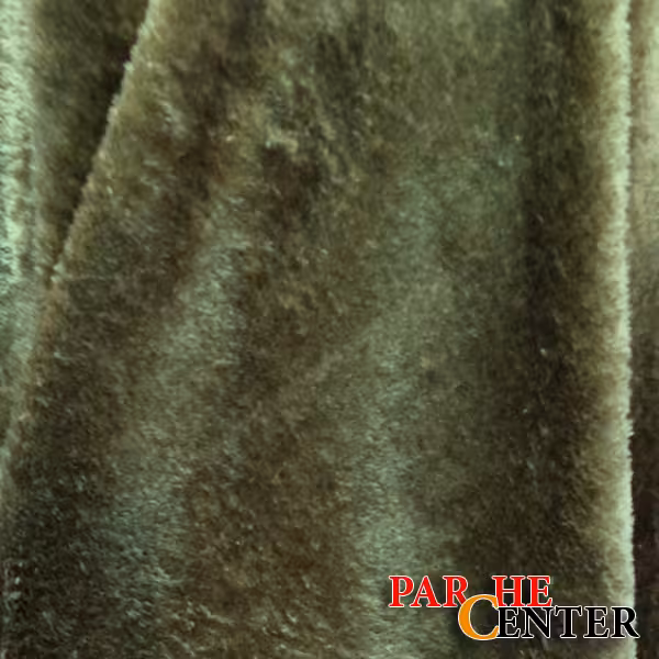 پارچه تدی دورو سبز زیتونی سیر