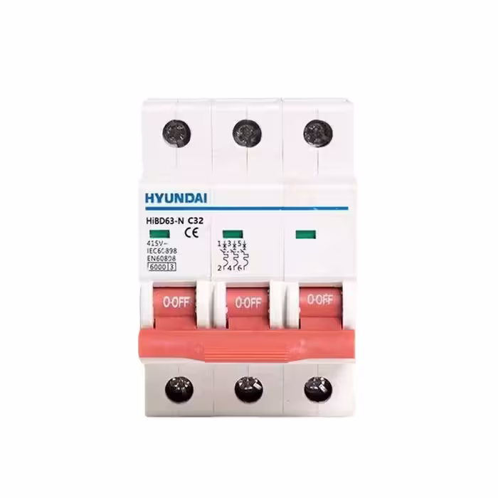 فیوز مینیاتوری سه فاز 32 آمپر هیوندای مدل HiBD63-N C32