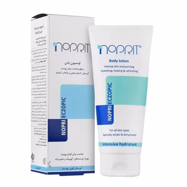 لوسیون بدن مرطوب کننده و آبرسان قوی انواع پوست نوپری اگزوپیک نوپریت NOPRI ECZOPIC BODY LOTION