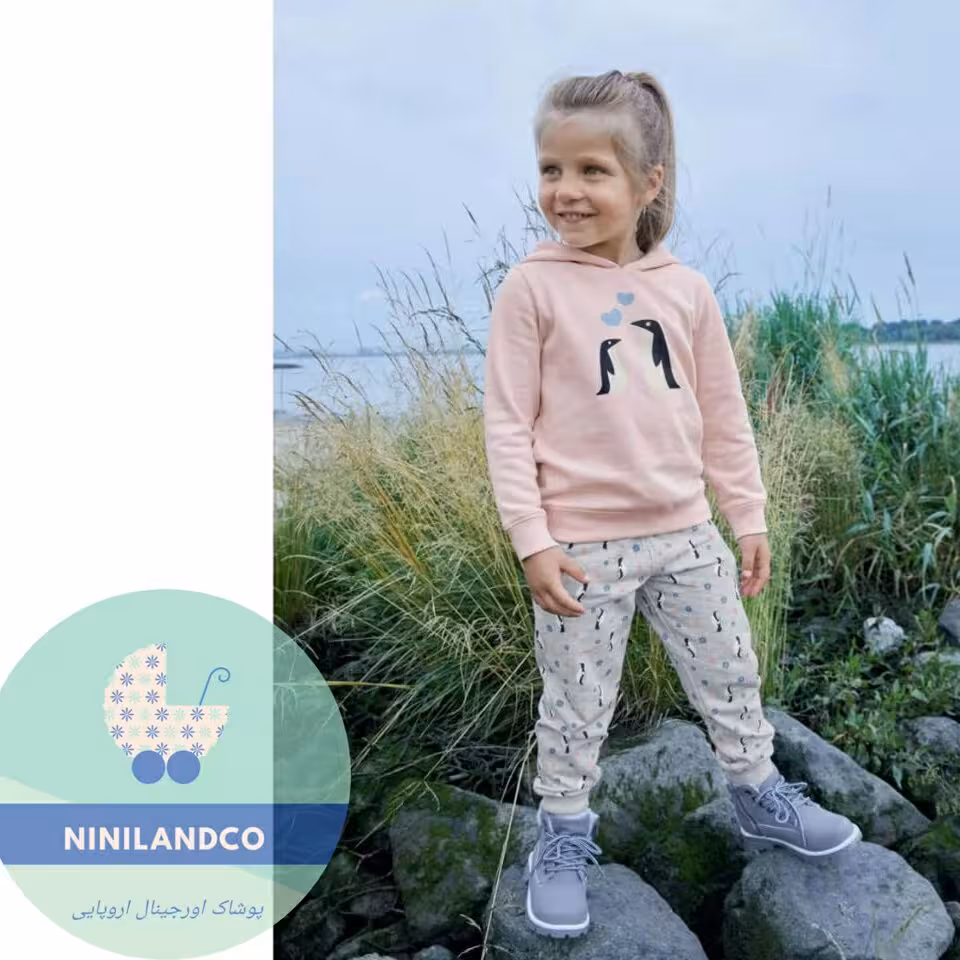 ست هودی و شلوار لوپیلو تو کرکی دخترانه سایز 4 تا 6 سال 