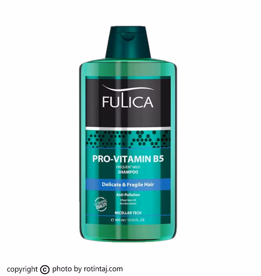 شامپو فاقد سولفات روزانه پانتنول PRO VITAMIN B5 فولیکا مناسب موهای حساس و شکننده 400 میلی