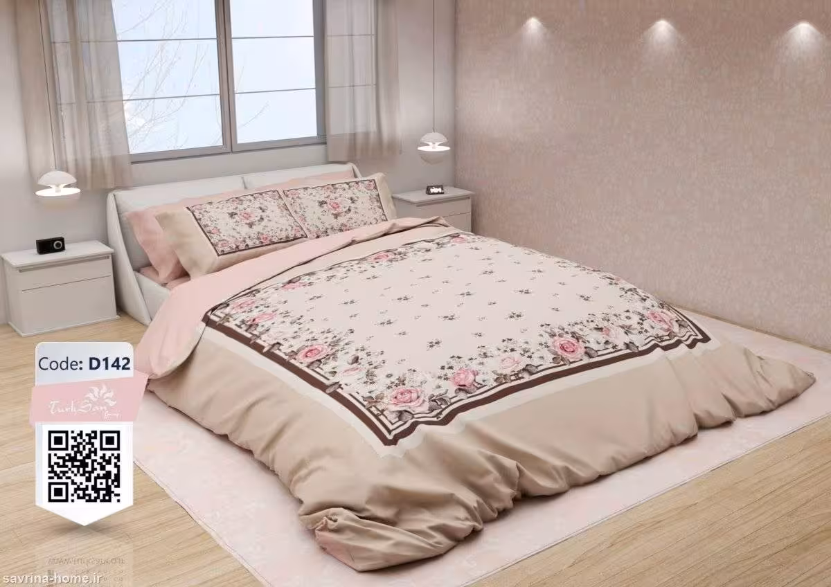 روتختی دو نفره طرح رز برند ترکسان کد D142