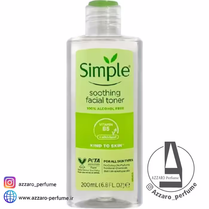 تونر سیمپل انواع پوست مدل kind to skin حجم 200 میل