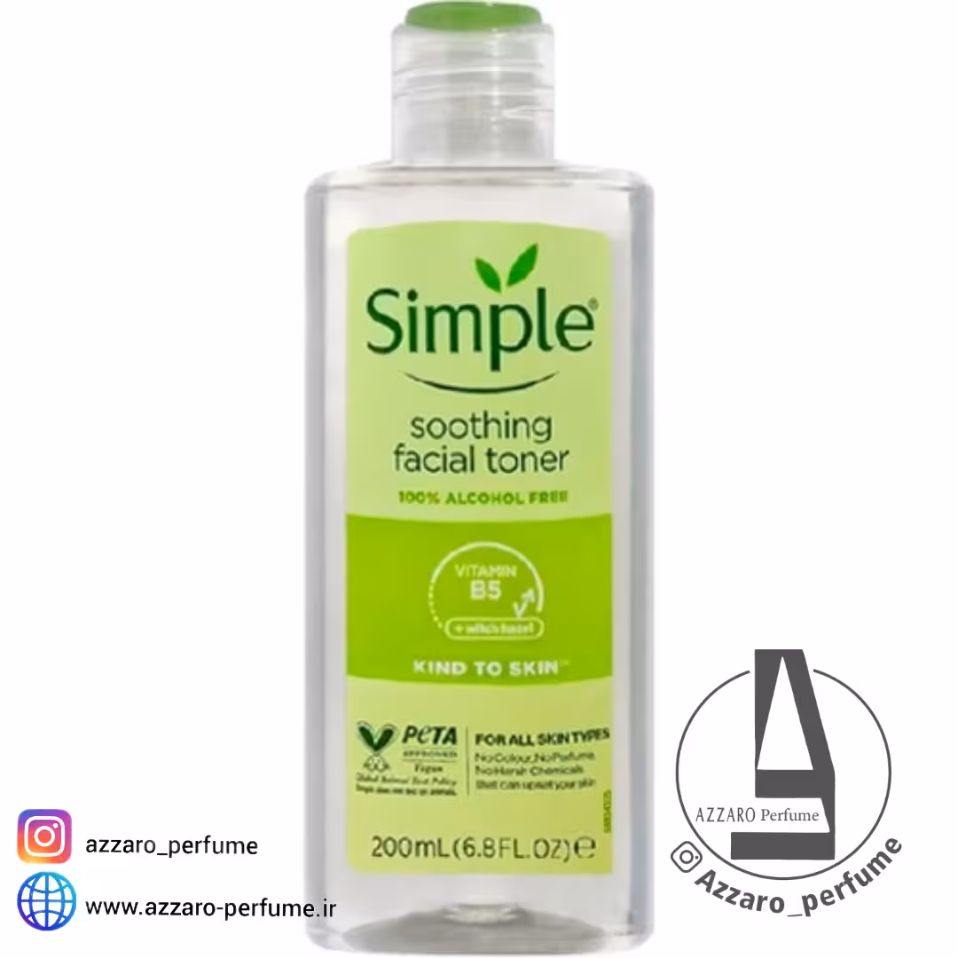 تونر سیمپل انواع پوست مدل kind to skin حجم 200 میل